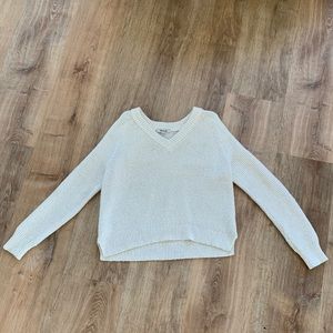Madewell Arden V-Neck Crop Pullover Sweater